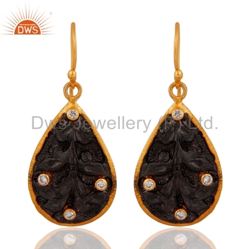 Cubic Zircon 925 Silver Handmade Earrings