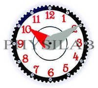 Dummy Clock - Lightweight Fiber, Educational Tool For Teaching Time Concepts | Moveable Hour And Minute Hands, Customizable Sizes And Designs, Highly Durable