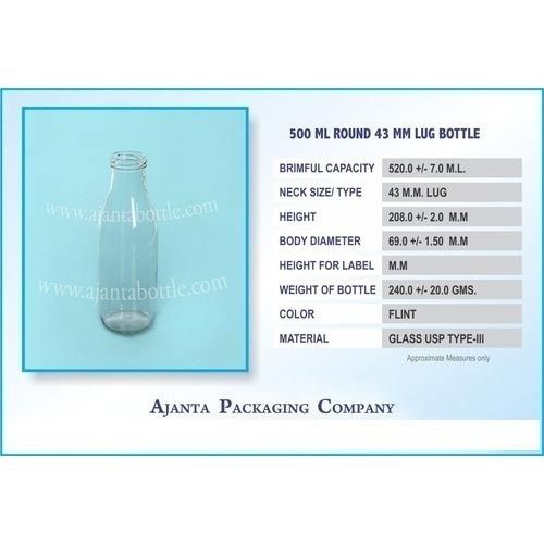 Flint 500 Ml Round Water Juice Bottle