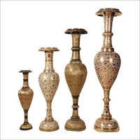 Brass Flower Pots - Varied Sizes, Gold Finish | Durable Brass, Elegant Design, Intricate Details, Sophisticated Look, Engraved Patterns