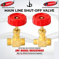 Main Line Shut Off Valves - Color: Golden