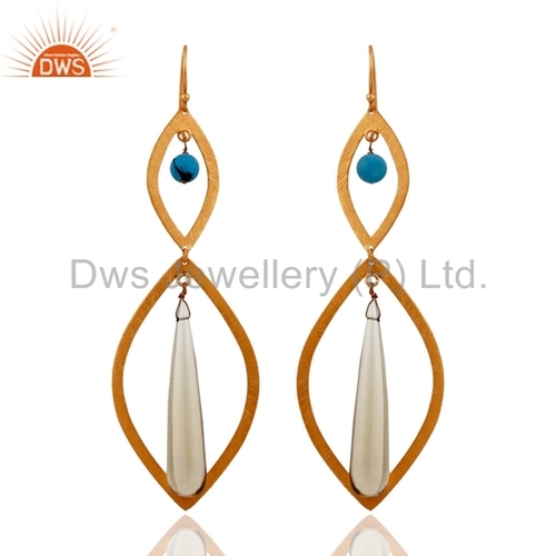 Handmade 925 Silver Topaz Gemstone Earrings