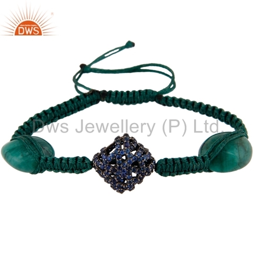 Natural Precious Gemstone 925 Silver Bracelet