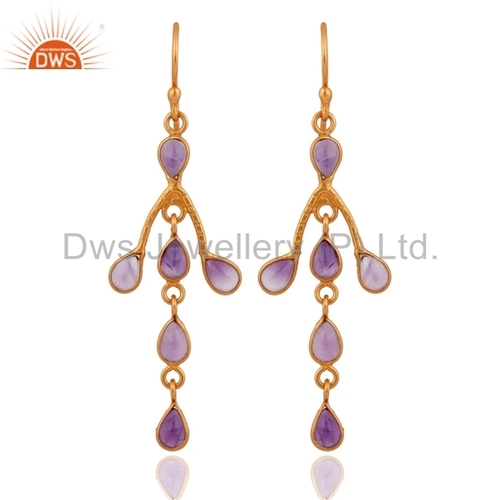 Amethyst Birthstone Sterling Silver Earring