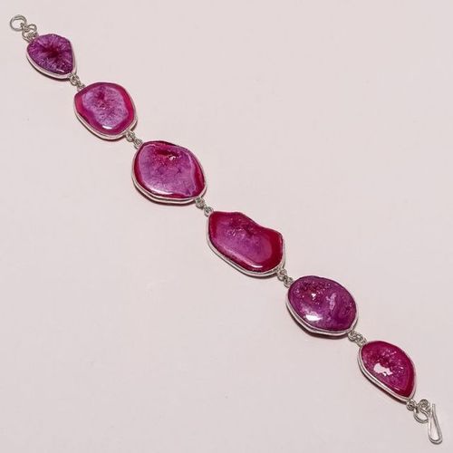  Pink Druzy connectors   Bracelet