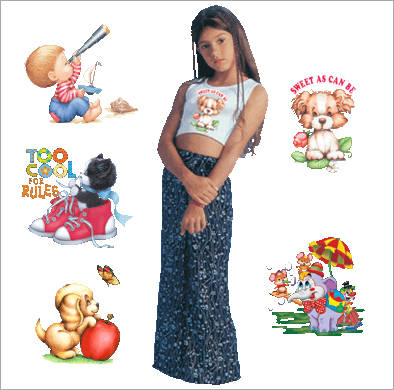 Multi Puff Transfer Stickers