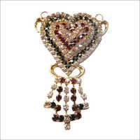 Gold Over Silver Pendant - Beautiful Gold Polish Design | Elegant Green, Red, And Golden Gemstone Accents