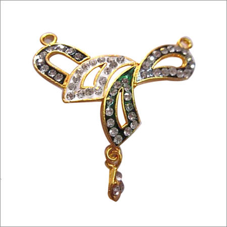 Green Gold Polish Gemstone Pendant Without Chain