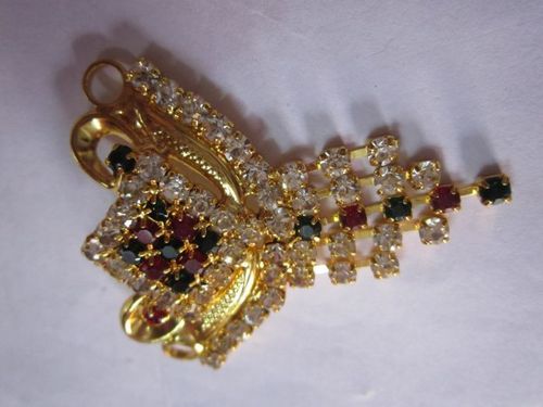 Green Gold Polish Gemstone Pendant Without Chain