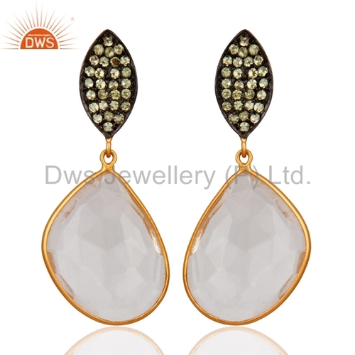 Crystal Quartz Gemstone Earrings Jewelry
