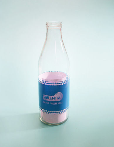 Glass 1000 Ml Milk Printed Bottle