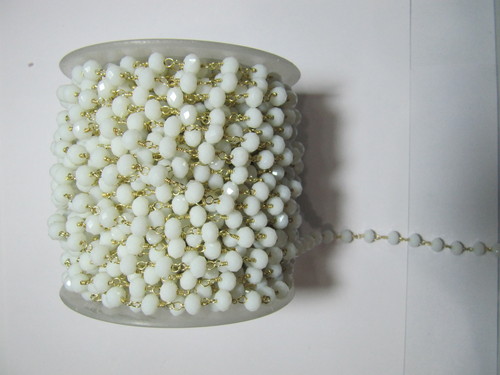 Calcidony White Bead Chain Aati