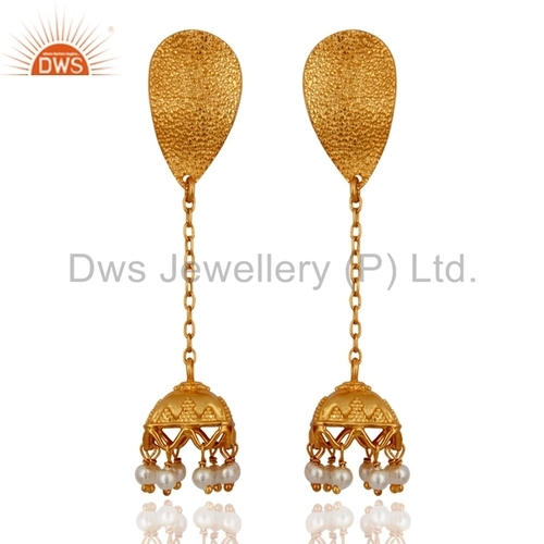 Designer Gold Plated Jhumkas Earring