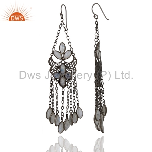 Rainbow Moonstone Handmade Earring