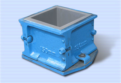Concrete Cube Mould - C.I. 150 x 150 x 150 mm , Mild Steel, Corrosion Proof Structure, Impact Resistant, Blue Color, 1 Year Warranty