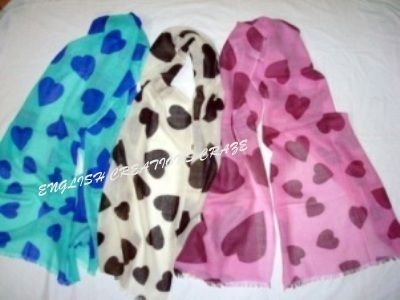 Wool Heart Printed Scarves manufacturers