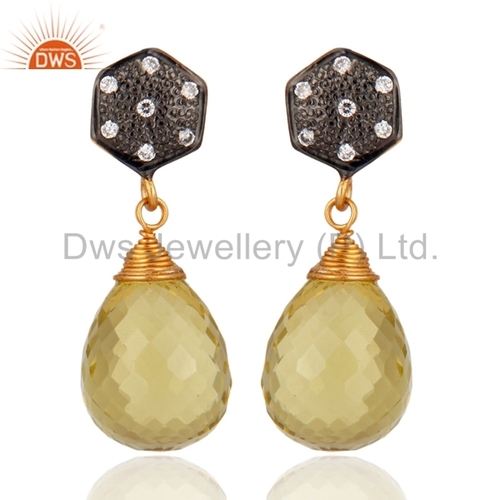 Sterling Silver Lemon Topaz Earrings