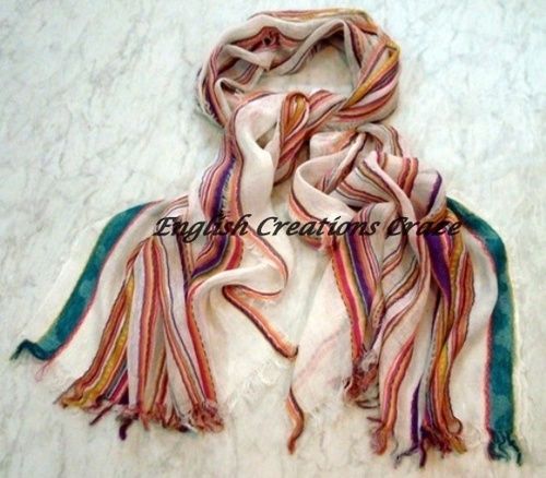Linen woven scarves
