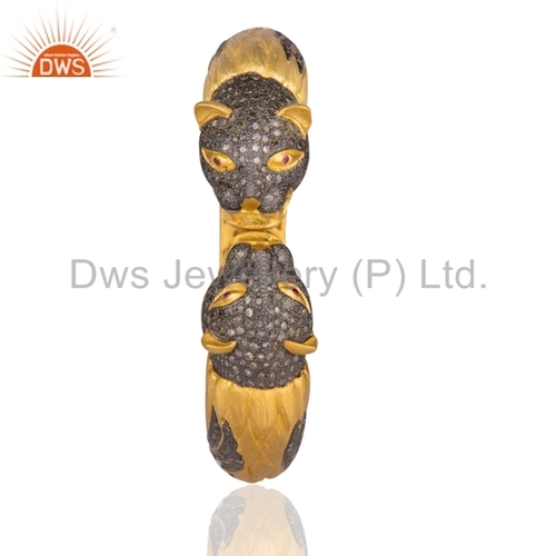Gold Plated Traditional Diamond Bangle Jewelry