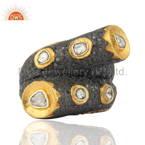 Sterling Silver Rose Cut Diamond Ring