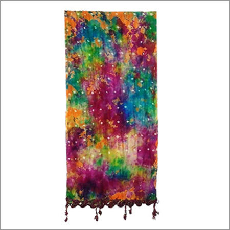 100% Silk tye dye silk scarfs of india