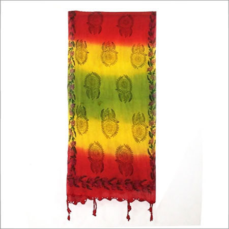 100% Silk tye dye silk scarfs of india