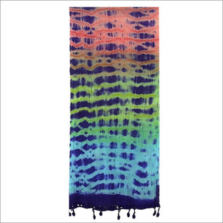 100% Silk tye dye silk scarfs of india