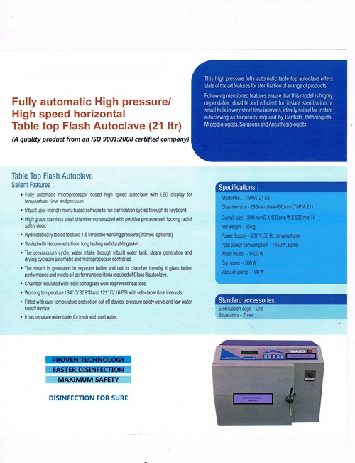 FLASH AUTOCLAVE