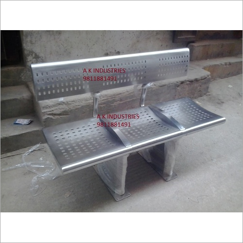 Perforated Stainless Steel Bench - Color: Sliver