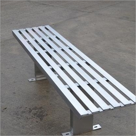 Steel Outdoor Bench - Finish: Polished