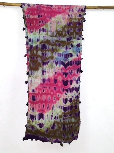 भारत के 100% रेशम टाई डाई रेशम स्कार्फ