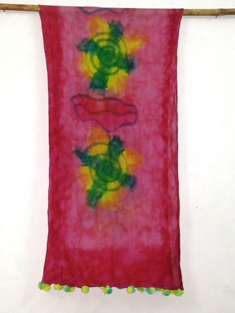 Silk and Hand block Printed Scarfs