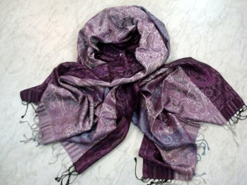 100% Silk Jacquard Scarves India