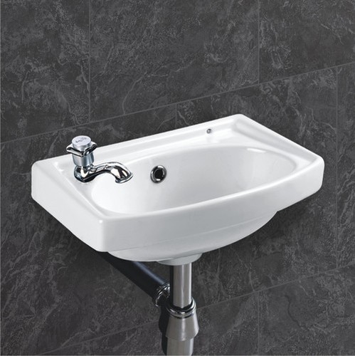 Square Wash Basins - Ceramic, 565mm x 400mm, White/Blue/Green/Pink | Stain Resistant, Attractive Design, Long Lasting Sheen