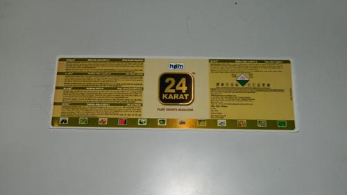 Printed Metalized label with Gold effect
