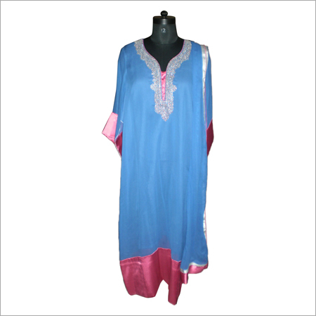 Semi Stitched Blue Georgette Suit