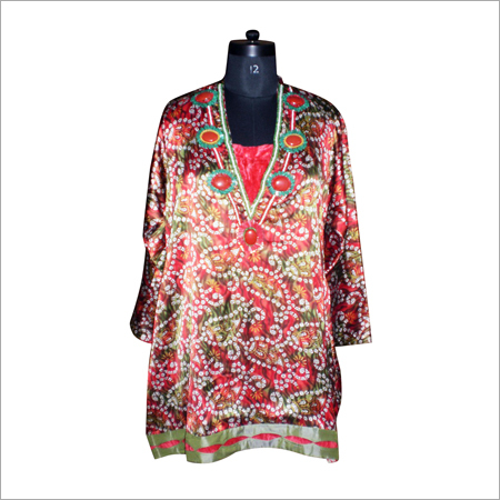 Red Satin Kurti