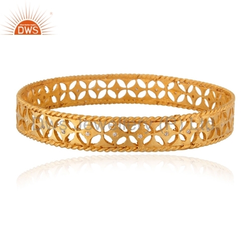 925 Sterling Silver Zircon Bangle Jewelry Gender: Women