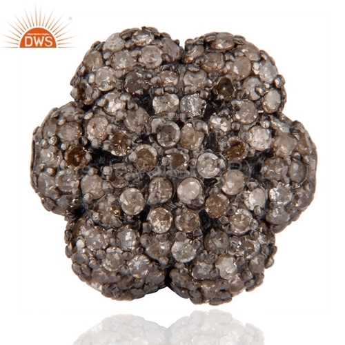 Round Brilliant Cut Pave Set Diamond Beads Finding
