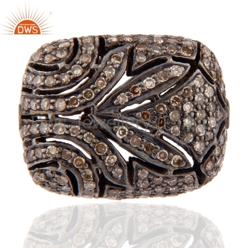 Round Brilliant Cut Designer 925 Silver Diamond Jewelry Finding