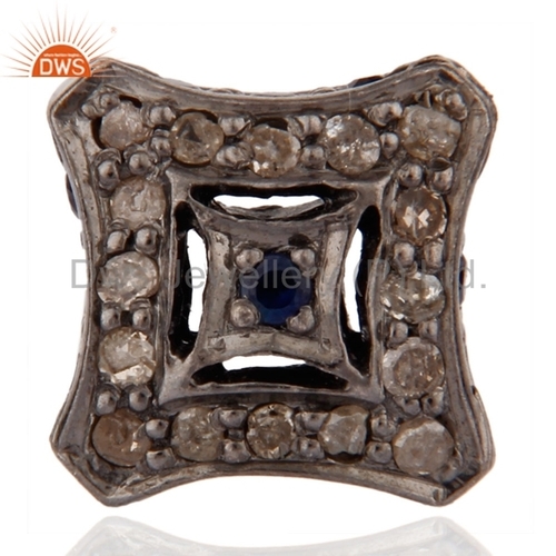 Round Brilliant Cut Blue Sapphire Diamond Finding Jewelry