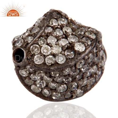 Round Brilliant Cut Wholesale Sterling Silver Diamond Jewelry Finding