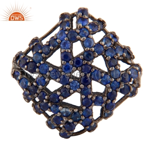 Sterling Silver Blue Sapphire Beads