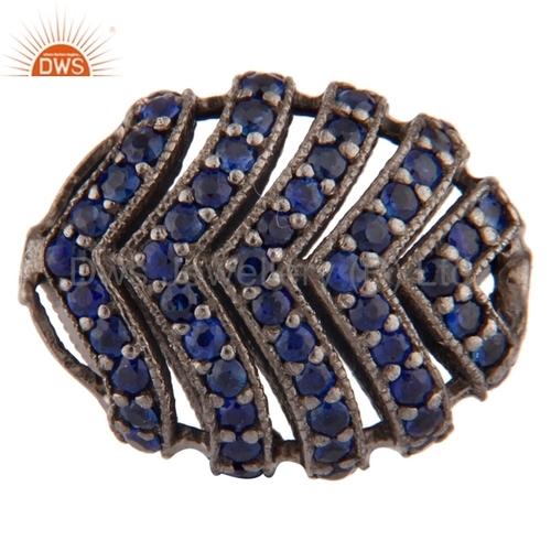 Blue Sapphire Sterling Silver Charm