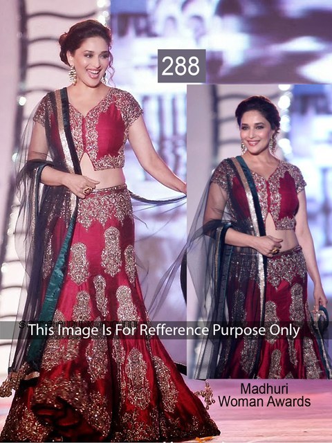 Lehnga - Silk, 54 Inches, Maroon | Handcrafted Zari & Stone Embroidery, Elegant A-Line Party Wear
