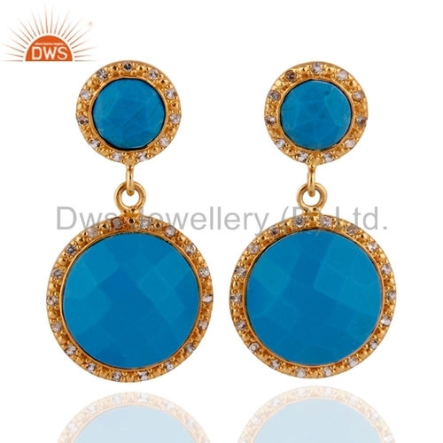 Natural Turquoise Gemstone Earring Jewelry