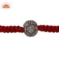 Pave Diamond Beads 925 Silver Bracelets