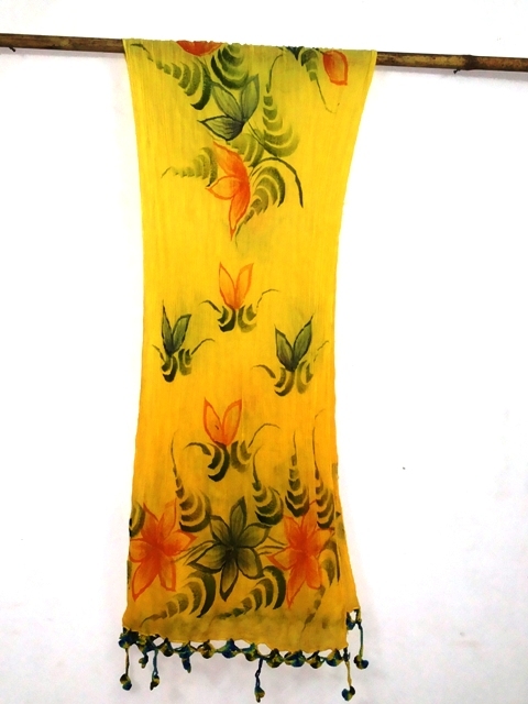 100% Silk tye dye silk scarfs of india