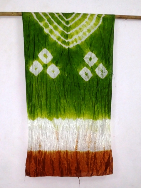 100% Silk tye dye silk scarfs of India