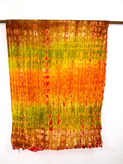 100% Silk tye dye silk scarfs of india